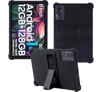 Bebiger Protective Case for Blackview T AB 90 WiFi Tablet 2024 11 inch, Kids Friendly Soft Silicone Adjustable Stand Cover for UMIDIGI G7 Tab Pro 11 Tablet/Relndoo P80 11 inch Tablet (Black)