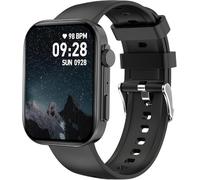 Bebinca Smart Watch for Men Women 2.01" Full Touch Screen IP68 Waterproof Bluetooh Fitness Tracker Heart Rate/Sleep Monitor Compatible with iPhone Samsung Android Phone(Black)