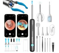 BEBIRD R1 Ultra Ear Wax Removal Camera, Ear Cleaner with Tweezers & Dropper, Visual Wax Remover Ear Pick for Family-Black