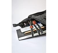 Beblau TWIST PACK Flexible and Portable Organizer for Your Devices, with Elastic Bands (including a Magnet) that can be attached to your Laptop - Great Gift! Black
