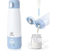 BEBOAN Portable Bottle Warmer for Travel, 12oz Large Capacity Cordless for Heating Breast Milk, Smart Temperature Control 5-Temp Setting with Lock, Charging with 55w Charger to Get Fast Charging
