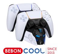 BEBONCOOL Dual Fast Charger for PS5 Wireless Controller Stand for Sony PlayStation 5 Gamepad DualSense controller Charging Base FC500
