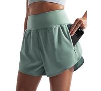 BebreezChic Women Running Shorts Tennis Gym Yoga Shorts with Pockets 2 in 1 Sommer High Waist Sports Shorts