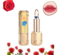 Bebuyby Flower Color Changing Lipstick,Rouvenor Long-lasting Moisturizing Flower Jelly Color-Changing Lipstick,Clear Magic Color Jelly Lipstick (01Blue Enchantress, 1)