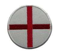 BeBuz All Countries Flag Patch, Round/Circular 6 cm, Embroidered Iron-On Sew-On Badge, Fabric, Military Tactical Emblem for Jackets, Backpacks, Hats, Clothing (England)