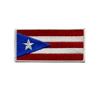BeBuz All Country Flag Patches (3 × 2 cm), Embroidered Iron-On/Sew On National Flags, Badge Traveler Gift Patch for Jacket, Backpack, Hat DIY Craft (Puerto Rico)