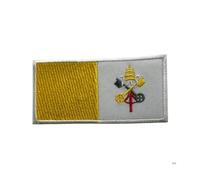 BeBuz All Country Flag Patches (4.5 × 3 cm), Embroidered Iron-On/Sew On National Flags, Badge Traveler Gift Patch for Jacket, Backpack, Hat DIY Craft (Vatican City)