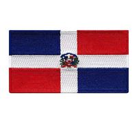 BeBuz All Country Flag Patches, Embroidered Iron-On/Sew On National Flags, World Country Badge Appliques Travel Souvenir Patch for Jacket, Backpack, Hat, DIY Craft (Dominican Republic Flag)
