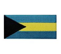 BeBuz All Country Flag Patches, Embroidered Iron-On/Sew On National Flags, World Country Badge Appliques Travel Souvenir Patch for Jacket, Backpack, Hat, DIY Craft (Bahamas Flag)