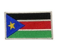 BeBuz All Country Flag Patches, Embroidered Iron-On/Sew On National Flags, World Country Badge Appliques Travel Souvenir Patch for Jacket, Backpack, Hat, DIY Craft (South Sudan Flag)