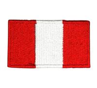 BeBuz All Country Flag Patches, Embroidered Iron-On/Sew On National Flags, World Country Badge Appliques Travel Souvenir Patch for Jacket, Backpack, Hat, DIY Craft (Peru Flag)