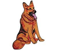 BeBuz Animals Embroidered Patches - Iron On/Sew On Badges for Jackets, Backpacks, Jeans, Bags, Hats, Vests and DIY Clothing. (German Shepherd Dog)
