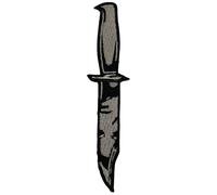 Bebuz Bad Lady Face in Killer Knife Embroidery Iron-On Patches for Clothing Sew-On Applique for DIY Crafts Denim Jackets Jeans Backpacks