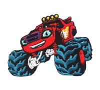 Bebuz Monster Truck Toy Embroidery Iron-On Patches for Clothing Sew-On Applique for DIY Crafts Denim Jackets Jeans Backpacks