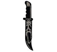Bebuz Scream Slice Horror Knife Embroidery Iron-On Patches for Clothing Sew-On Applique for DIY Crafts Denim Jackets Jeans Backpacks