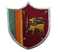 BeBuz Sri Lanka Shield Flag Patch Embroidered Iron Sew On Badge National Emblem Tactical Military Morale Patch for Jackets, Backpacks, Hats, and Clothing 6.3 x 5.5 cm