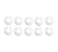 Bebykilemi 10 Pcs White Round Cover Rosettes for Radiator Heating Pipes, 17mm Copper Pipe Covers, PP Material, For Easy to Install for Home & Garden Central Heating Systems(10pcs- white)