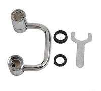 Bebykilemi 1080 Degree Swivel Tap Attachment Dual Mode Faucet Extender with Spray and Stream Compatible with for Kitchen Sink or Bathroom Tap Aerator, Metal Swivel Spout Adapter with(2)