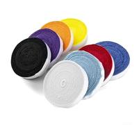 Bebykilemi 10m Microfiber Towel Grip Tape for Tennis, Squash and Badminton Rackets - Sweat Absorbent, Breathable Overgrip Roll in Assorted Colors (Blue, Black, White,(Yellow)