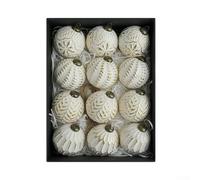 Bebykilemi 12pcs 8cm Vintage Rustic Christmas Ball Ornaments Set, Polypropylene Baubles with Hanging Loops for Holiday Tree Decorations, Gold/Silver/Green/Black(gold)