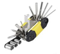 Bebykilemi 16-in-1 For Bike Multitool Set, Portable Folding For Bicycle Repair Kit with Hex Allen Wrench, Compact Cycling Maintenance Tools for Mountain Road Bikes, Carbon Steel(yellow)