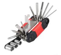 Bebykilemi 16-in-1 For Bike Multitool Set, Portable Folding For Bicycle Repair Kit with Hex Allen Wrench, Compact Cycling Maintenance Tools for Mountain Road Bikes, Carbon Steel(red)