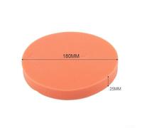 Bebykilemi 180mm 7 Inch Flat Sponge Polishing Buffing Pad for Car Waxing and Paint Care, Compatible with Angle Grinder and Rotary Tools, Orange