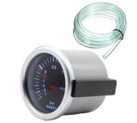 Bebykilemi 2" 52mm LED Turbo Boost Pressure Gauge -1~2 Bar Vacuum Meter with Illuminated Dial for Car, Fitment for 12V Vehicles