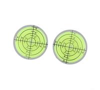Bebykilemi 2 Pack Mini Level Bubble Vial 32X7mm Round Acrylic Measuring Tool, for Professional Construction Carpentry Equipment