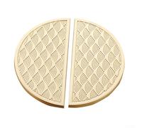Bebykilemi 2pcs Half-Moon Cabinet Handles Zinc Alloy Brushed Gold and Coffee Finish -Circular Drawer Pulls for Kitchen Cabinets Wardrobes Dressers Nightstands Easy