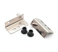 Bebykilemi 2pcs Heavy Duty Concealed Pivot Door Hinges with Bushing, Silver Iron Shaft Hinges 40x18mm for Wooden Doors Cabinets, Easy Installation Hardware