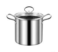 Bebykilemi 3.5L Stainless Steel Deep Fryer with Filter Screen and Non-Stick Heat Resistant Handles and Basket for Indoor Outdoor Frying of Chicken Wings, Seafood and Chips