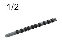 Bebykilemi 3-Piece Socket Storage Rack Organizer Tray with 350mm Socket Rail for /4, 3/8 and /2 Inch Drive Sizes - Grey Black Plastic Tool Organization System(2-2)