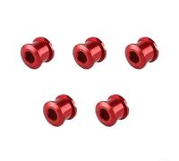 Bebykilemi 5pcs For Bicycle Chainring Bolts Set Single Double Disc Aluminium Alloy Crankset Fixing Bolts For MTB Road For Bike Sprocket Crank Arm Hardware Components Parts(red Single Disc Bolts)