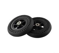 Bebykilemi 6 Inch Solid Tyre 6x1 1/4 Electric Scooter Wheel Hub Replacement Puncture Proof Rubber Wheel Compatible with Wheelchair Mobility Scooter Black 8mm Bearing(2pc)