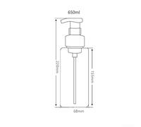 Bebykilemi 650ml Refillable Soap Dispenser for PETG Bottle for Bathroom Kitchen Washing Up Liquid, Shower Shampoo, Clear Travel Soap Container, Lasting Heat Cold(White)