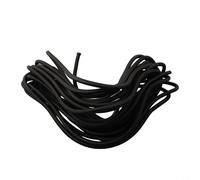 Bebykilemi 6mm Elastic Bungee Rope Shock Cord for Boat, Surfboard - 10m Long Tie Down Cord with High Elasticity, Polyester + Latex Silk Material - Black