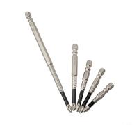 Bebykilemi 6pc Magnetic Screwdriver Bit Set with Holder, PH2 Cross Alloy Steel Drill Bits 1/4 Hex Shank, Anti-Slip for Electric Hand Tools, 25+50+65+70+90+150mm(A)