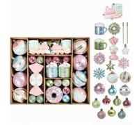 Bebykilemi 70 PCS Christmas Tree Decoration Balls for Home Garden and Bridal Shower Party in Mixed Colors(70PCS)