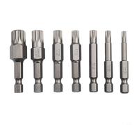 Bebykilemi 7pcs 50mm Magnetic for Torx Screwdriver Bit Set with 6.35mm Hex Shank, 12 Point for M5-for M12, Compatible with Electric and Manual Screwdrivers, Air Drills, Power Too