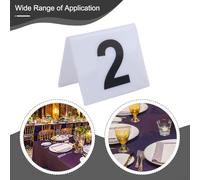 Bebykilemi Acrylic Table Number Signs 1-40 V-Shaped Number Plates for Restaurants Cafes Weddings Banquets Receptions Event Table Signage and Café Table Identifiers, Bold(yellow)