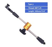 Bebykilemi Adjustable Lengths Having Holder for Dial Indicator Flexible Stand Base M8/m5 Thread 300 Over 340/165mm Magnetic Steel Alloy Chromeplated Gold/red(type2)