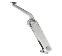 Bebykilemi Adjustable Lid Hinge with Heavy Duty Gas Spring for Cabinet Doors, Hydraulic Support Hinge in Zinc Alloy, Fits 75°/90°/100° Opening Angles, Silver