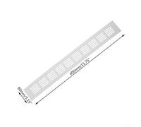 Bebykilemi Alloy Rectangular Air Vent Grille Ventilation Cover for Cabinets Wardrobes, 80 * 150mm, 80 * 200mm, 80 * 250mm, 80 * 400mm, 80 * 450mm, 80 * 500mm, Aluminum Alloy, Silver(80 * 400mm)