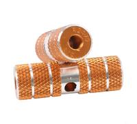 Bebykilemi Aluminum Alloy For Bike Pegs for Mountain For Bike, and Cycling - 70mm Stunt Pedals with Anti-Slip Groove Design, Compatible with Front and Rear Axles, 9mm Inner(Orange)