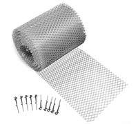 Bebykilemi Aluminum Mesh Gutter Guard Roll 127mm x 6.1m or 150mm x 6.1m, Rust Resistant Screen for Leaf and Debris Protection, DIY Cut to Size for Roof Drain, Yard(127 * 6.1)