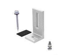 Bebykilemi Aluminum Solar Panel Mounting Bracket L Foot for Sloped Pitched Roof, Compatible with For Tin Roofs, Adjustable Height 33-68 mm, Rust-Proof Lightweight(10pc)