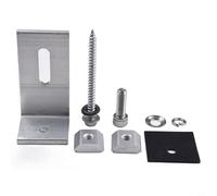 Bebykilemi Aluminum Solar Panel Mounting Bracket L Foot for Sloped Pitched Roof, Compatible with For Tin Roofs, Adjustable Height 33-68 mm, Rust-Proof Lightweight(4pc)