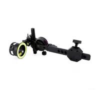 Bebykilemi Archery Sight Single Pin Adjustable Compound Bow Sight Aluminium Alloy 6-Way Fine Tune Vertical Horizontal Adjustment Target Shooting Hunting Equipment