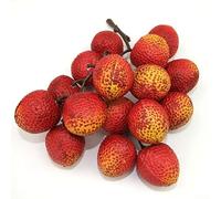 Bebykilemi Artificial Fruit Decor Set - Realistic Fake Longan, Lychee, Blueberry & Cherries in Plastic Foam for Home, Kitchen, Dining Room, Shop Display, Floral(C)